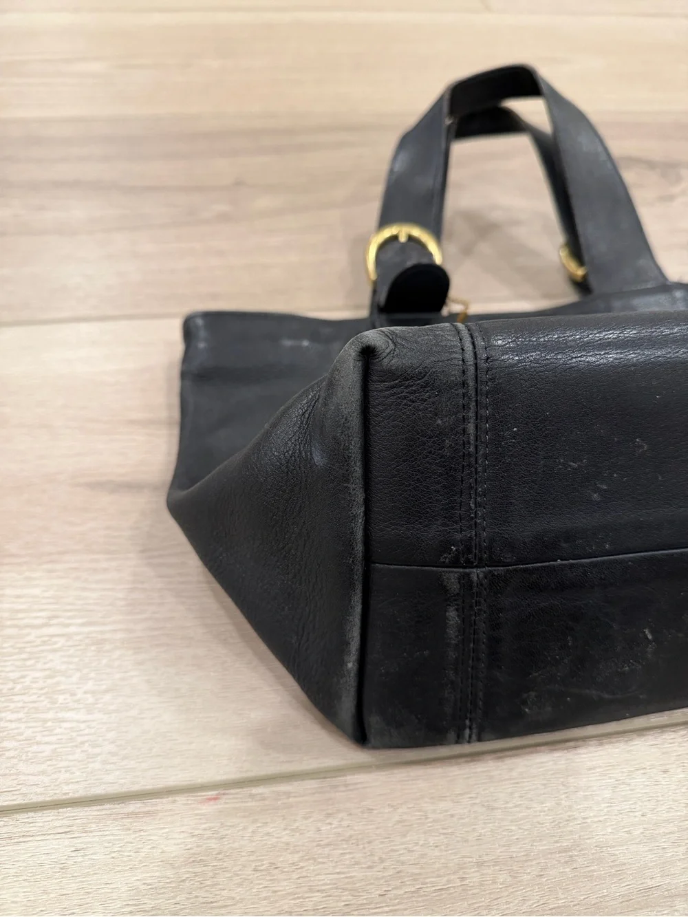 Vintage 1997 Coach 4133 Waverly Black Leather Tote Bag
